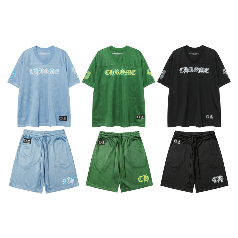 Chrome Hearts New T-shirt and Shorts Suit 9996